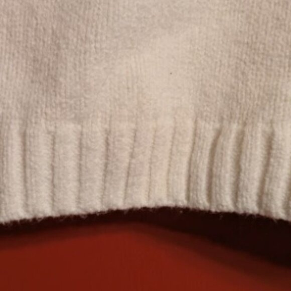 GAP CashSoft Crew Long Sleeve Womens Medium 6 Button Front Ivory Frost - Picture 9 of 14